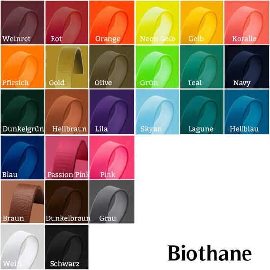 BetaBiothane Farbtabelle für Biothane Klatschen