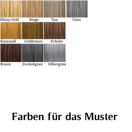Farbtabelle für PPM Seile Musterfarben